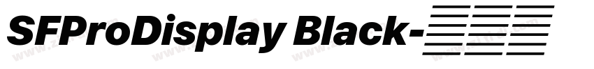 SFProDisplay Black字体转换